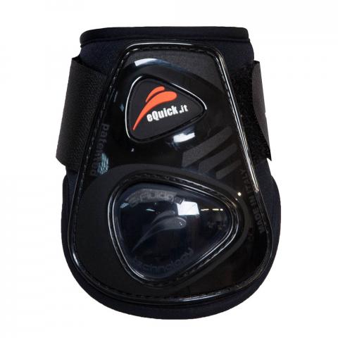 Ochraniacze eQuick eShock FluidGel Legend Velcro tył czarne z czarnym żelem