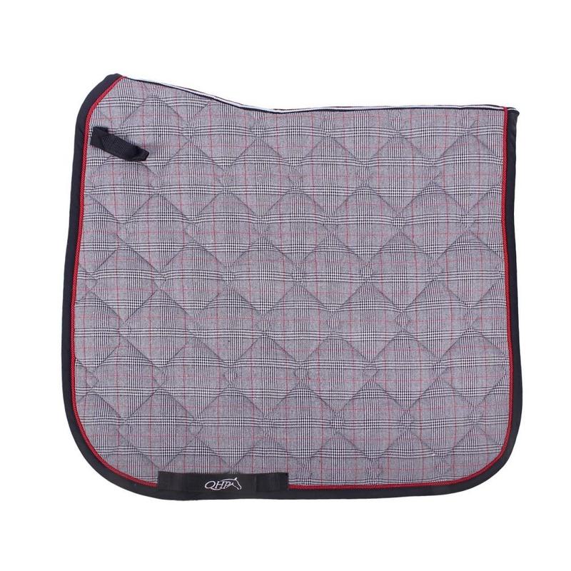 Czaprak QHP Check grey szary