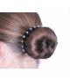 Opaska z diamencikami i perełkami na włosy QHP czarna
