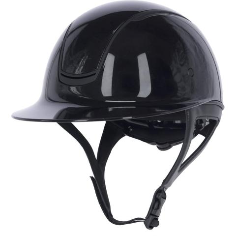 Kask Covalliero Eclipse Polo czarny połysk