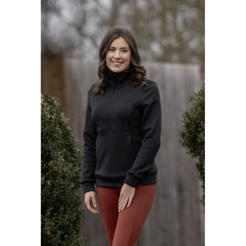 Bluza damska z kapturem Covalliero czarna 2025