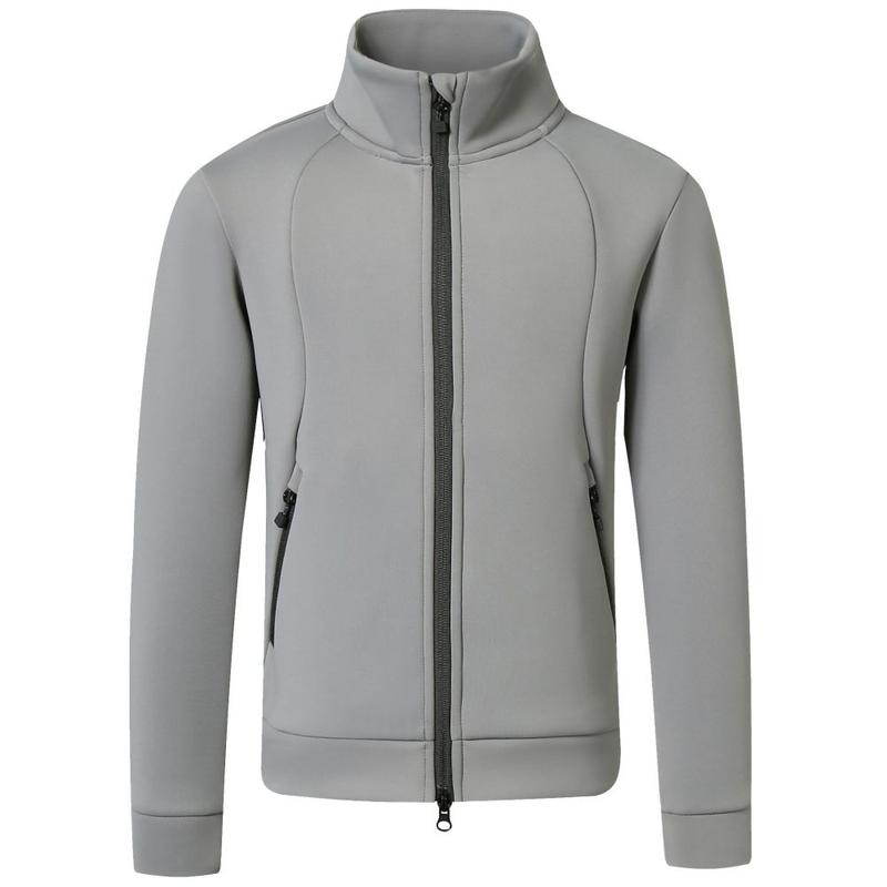 Bluza młodzieżowa rozpinana Covalliero szara 2025