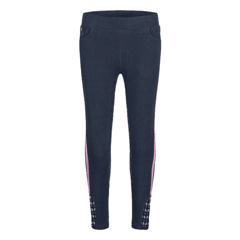 Legginsy młodzieżowe zimowe Waldhausen Lucky Elsa granatowe