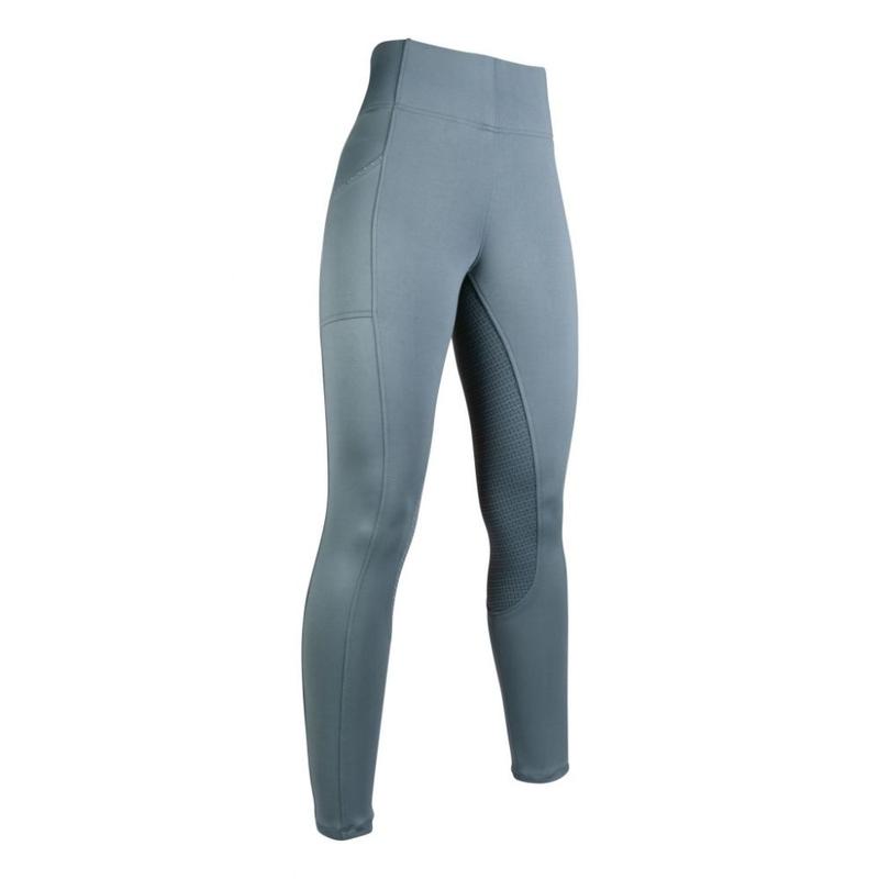 Legginsy HKM CM Della Sera z silikonem stalowe