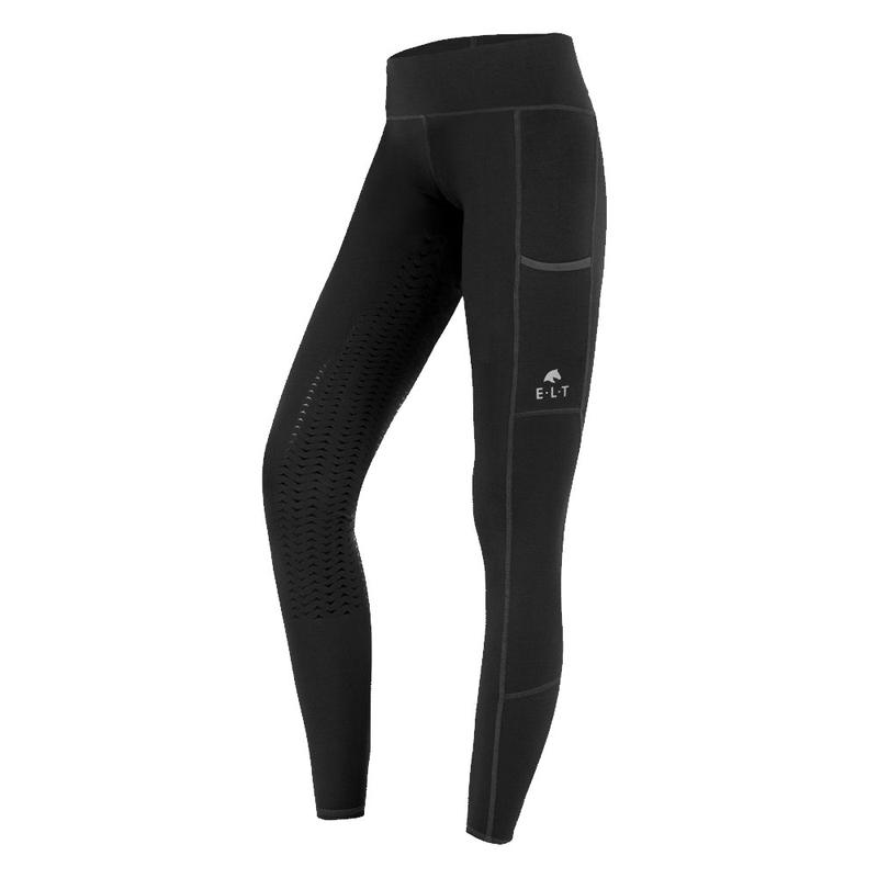 Legginsy młodzieżowe zimowe Elt Ella z pełnym silikonowym lejem czarne