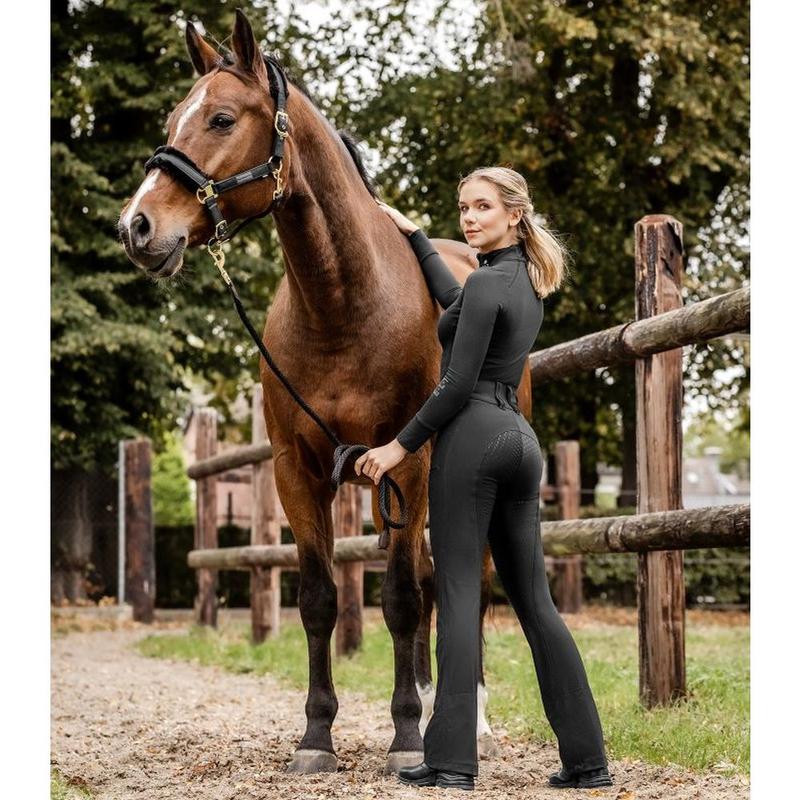 Bryczesy damskie Jodhpur damskie z pełnym lejem silikonowym Waldhausen Elt Olivia czarne