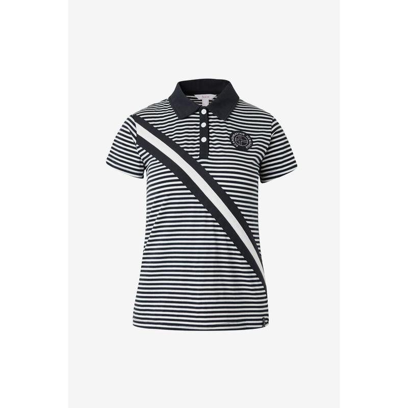Koszulka polo damska Jessie Horze biało-granatowa
