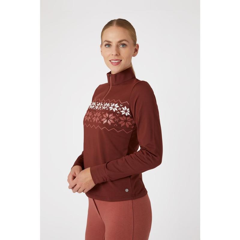 Bluza damska techniczna Horze Emily bordowa