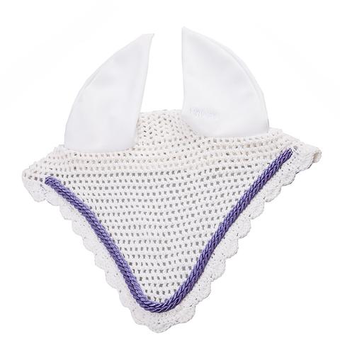 Nauszniki Eskadron white, białe sznurek fioletowy