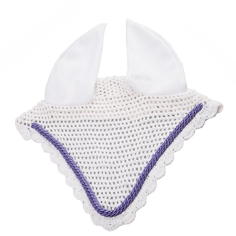 Nauszniki Eskadron white, białe sznurek fioletowy