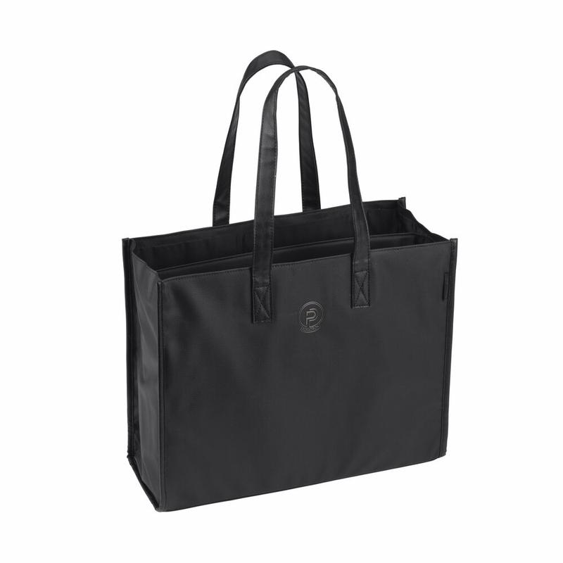 Torba na akcesoria Eskadron Platinum Faux Leather Shopper Black, czarna 2025