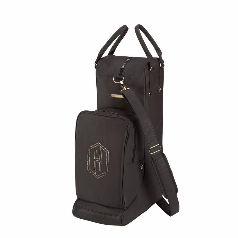 Torba na oficerki i kask Eskadron Heritage Faux Leather Black Truffle, ciemnobrązowa 2025/2026