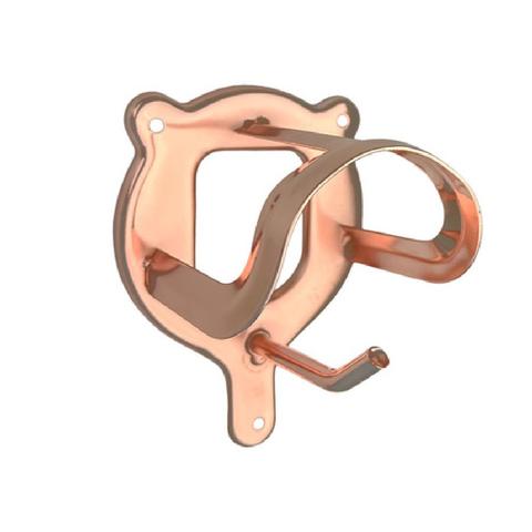 Wieszak na ogłowie York metalowy różowozłoty