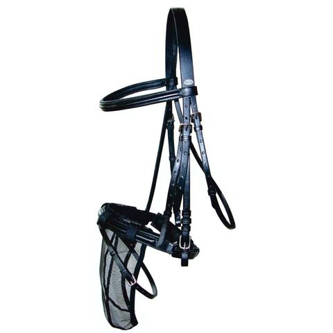 Osłona siatkowa na nozdrza Kavalkade czarna - trójpak