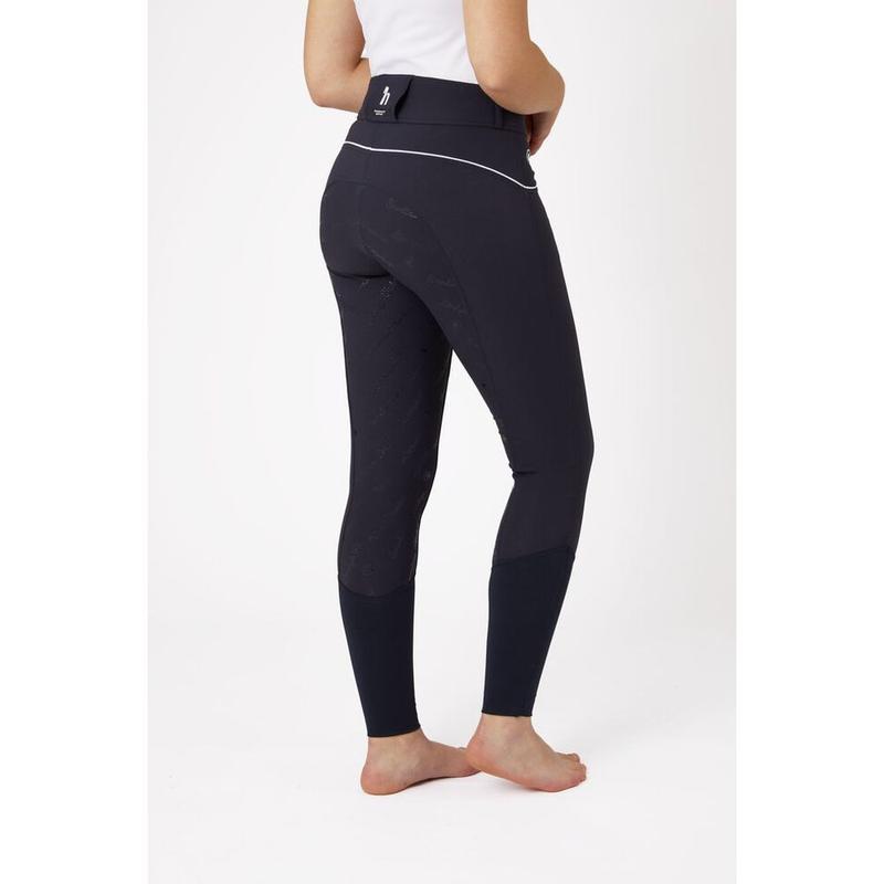 Bryczesy damskie Horze Nordic Perfortmance z lejem silikonowym granatowe