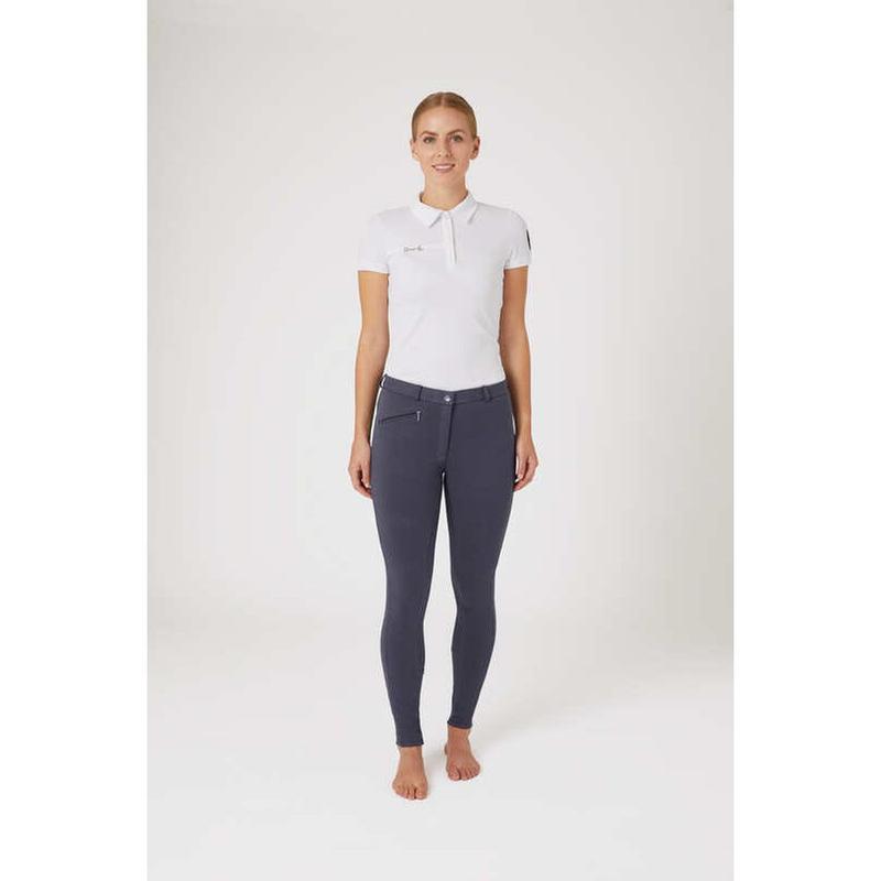 Bryczesy damskie Horze Active Silicone z lejem silikonowym grafitowe