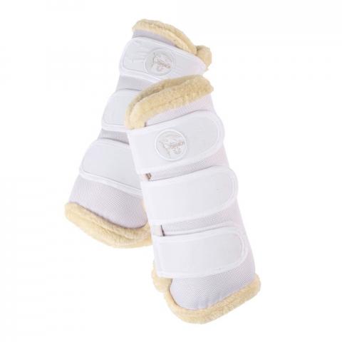 Ochraniacze z futerkiem Eskadron Platinum Pure Allround Faux Fur white, białe tył SS2018