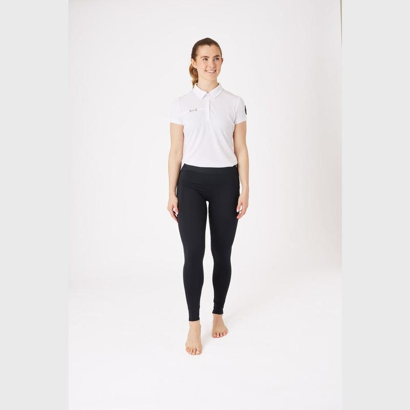 Legginsy damskie zimowe z silikonowym lejem Horze Maia czarne