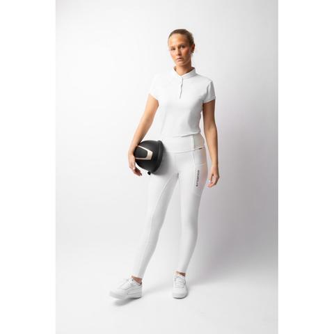 Bryczesy damskie B Vertigo Chiara z pełnym lejem silikonowym białe