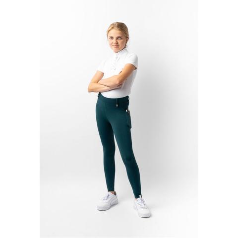 Legginsy młodzieżowe zimowe Horze Dea zielone