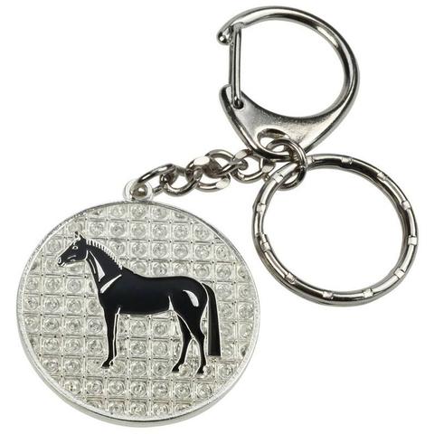 Brelok HR kryształkowy z czarnym koniem