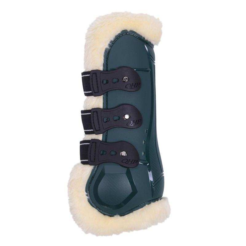 Ochraniacze z futerkiem QHP Ontario przód Dark green, zielone