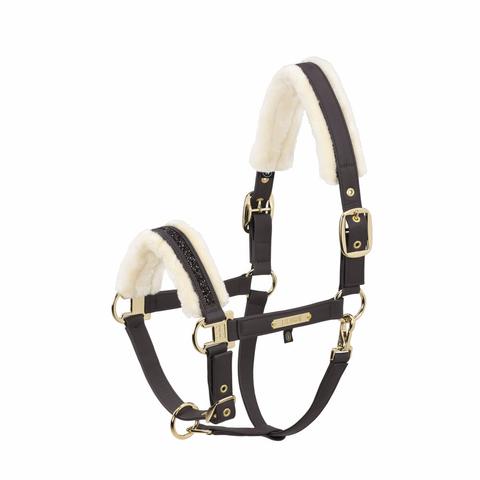 Kantar z futerkiem Eskadron Heritage Faux Leather Jewel FF Black Truffle, ciemnobrązowy 2025/2026