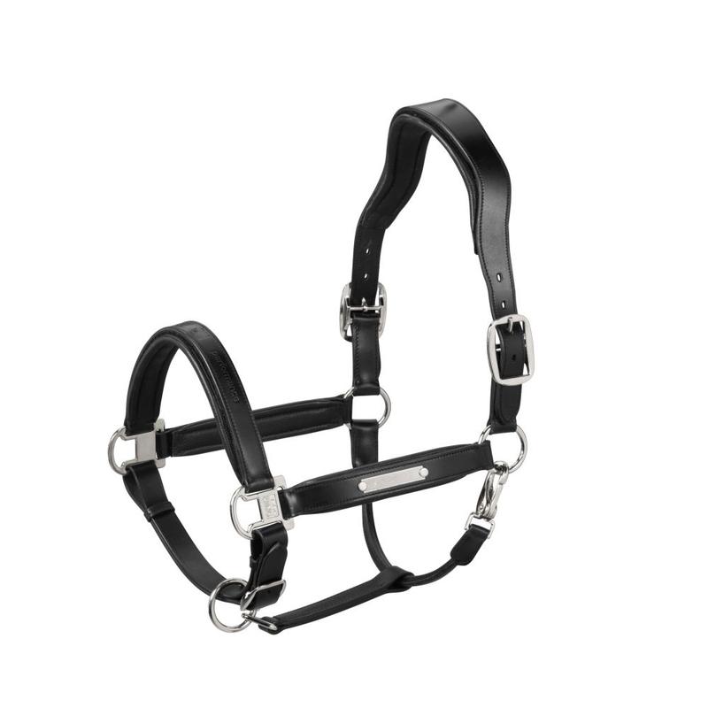 Kantar skórzany Eskadron Basics Leather Stallion Black, czarny