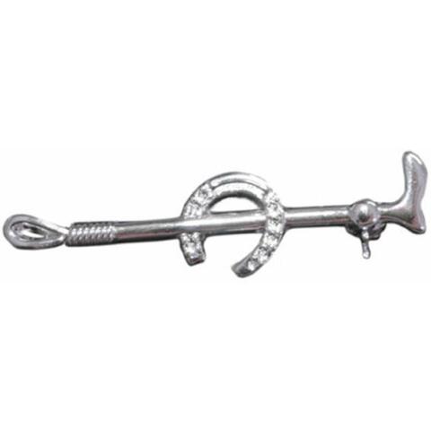 Spinka do plastronu HKM srebrna z podkową