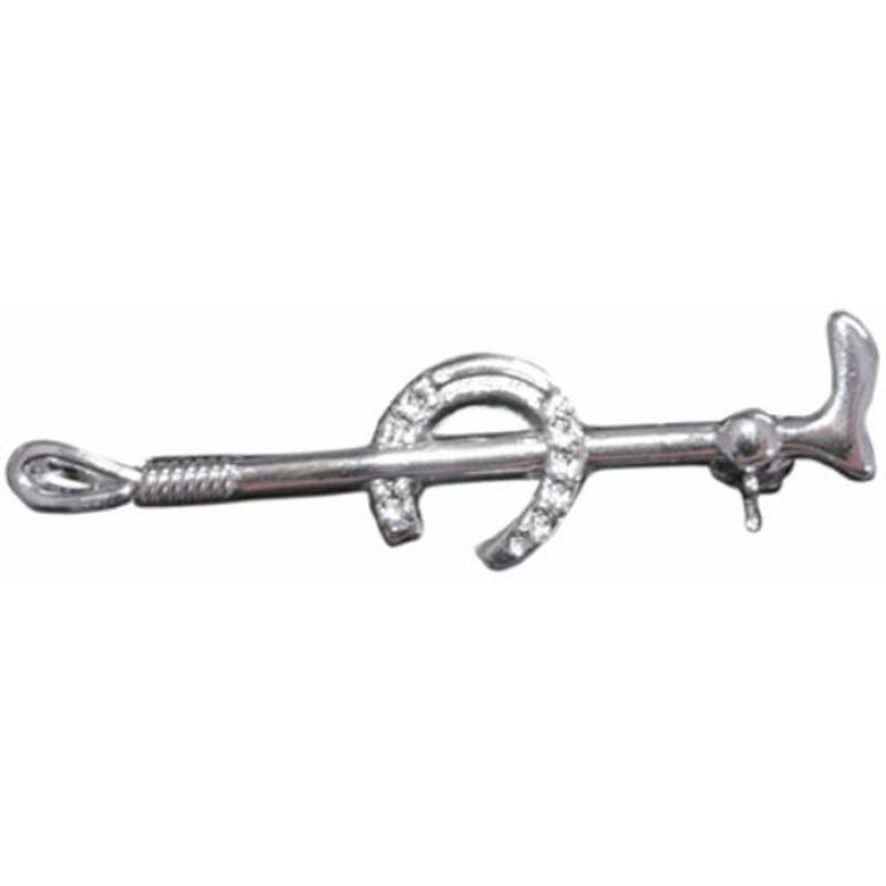 Spinka do plastronu HKM srebrna z podkową