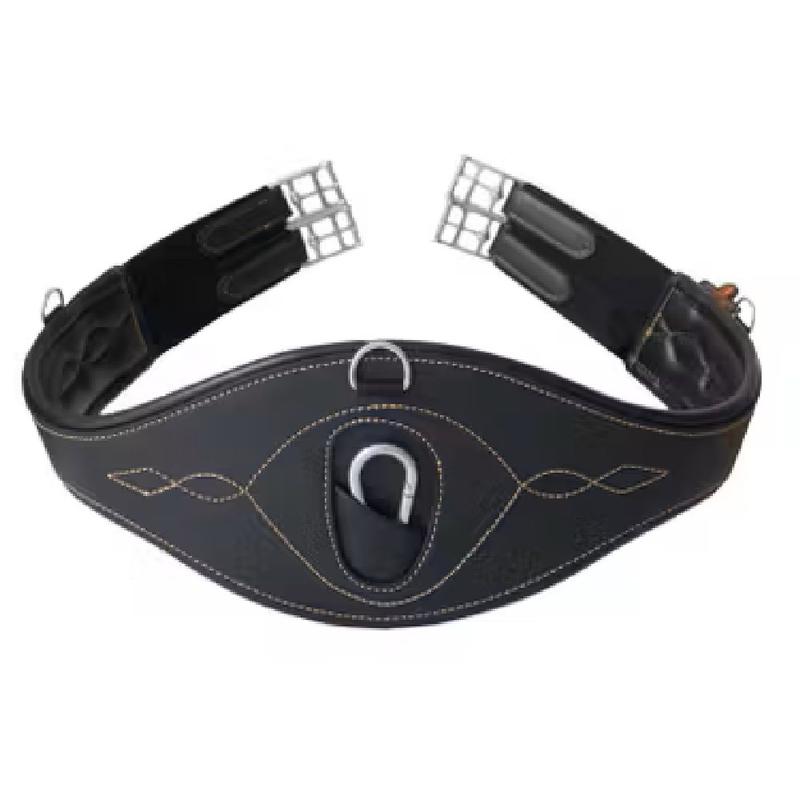 Popręg skórzany anatomiczny Kentucky czarny