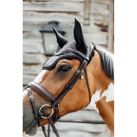 Nauszniki Kentucky Wellington Velvet Pearls Black, czarne