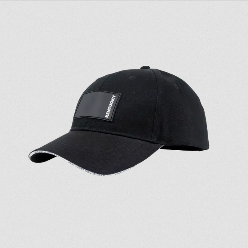 Bejsbolówka Kentucky z gumowym logo czarna