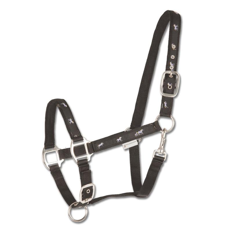 Kantar Waldhausen Horsemotif czarny z białymi konikami