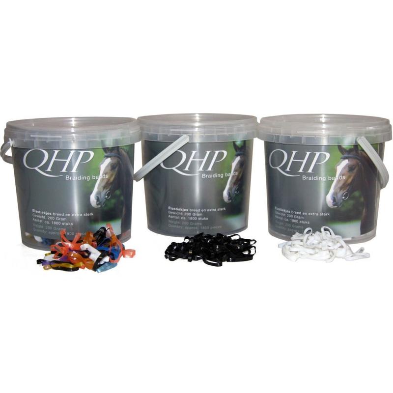 Gumki do grzywy QHP silikonowe kolorowe - wiaderko