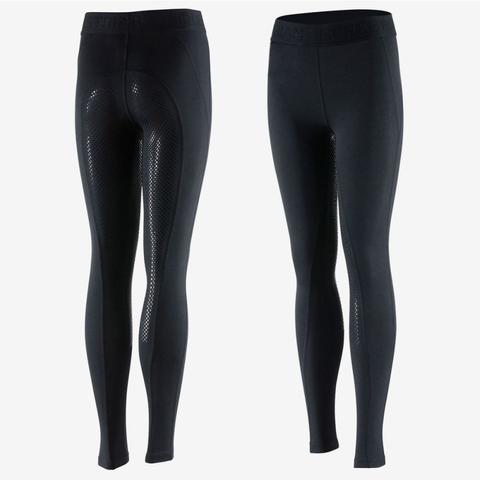 Legginsy młodzieżowe Horze z silikonem Madison Kids czarne
