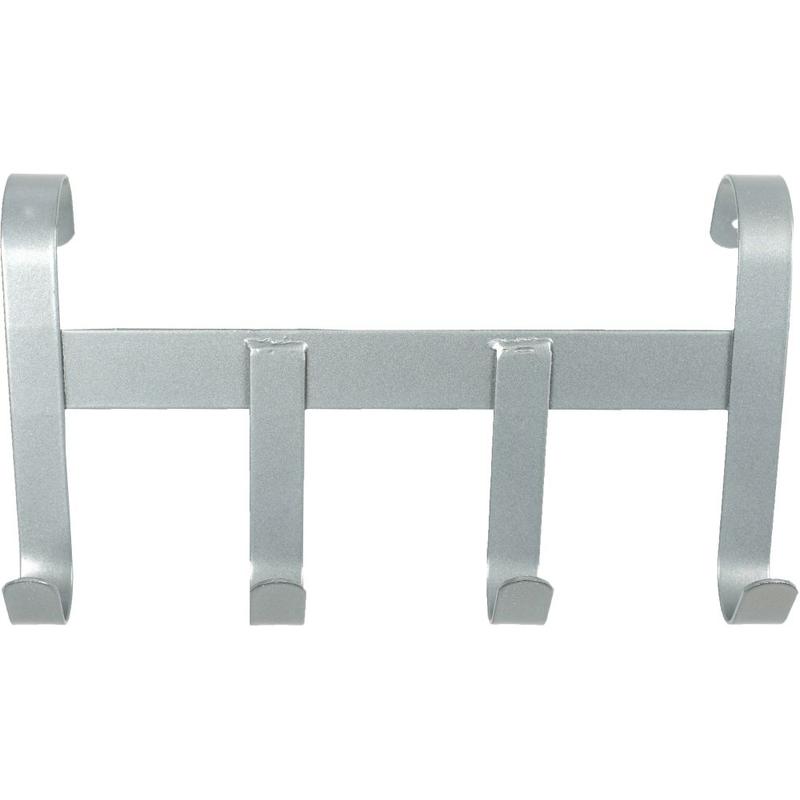 Wieszak na ogłowia Horze 4-hakowy srebrny