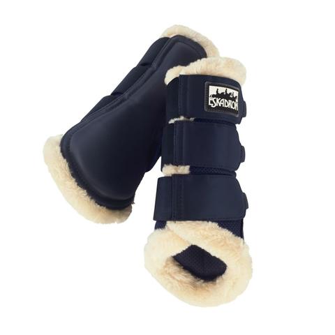 Ochraniacze z futerkiem Eskadron Basics Soft Mesh FauxFur Navy, granatowe