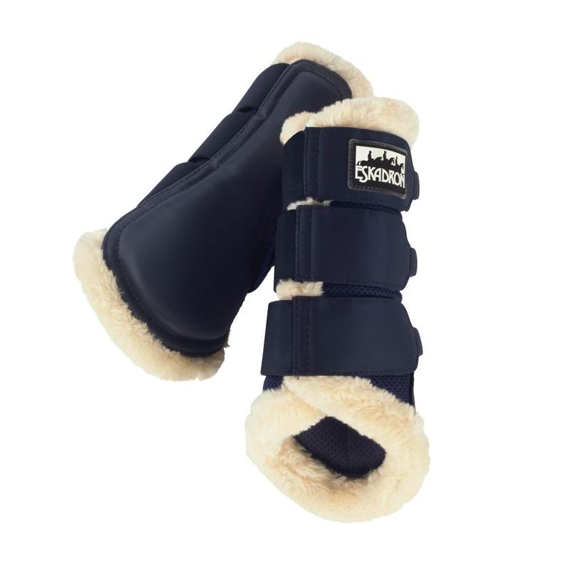 Ochraniacze z futerkiem Eskadron Basics Soft Mesh FauxFur Navy, granatowe