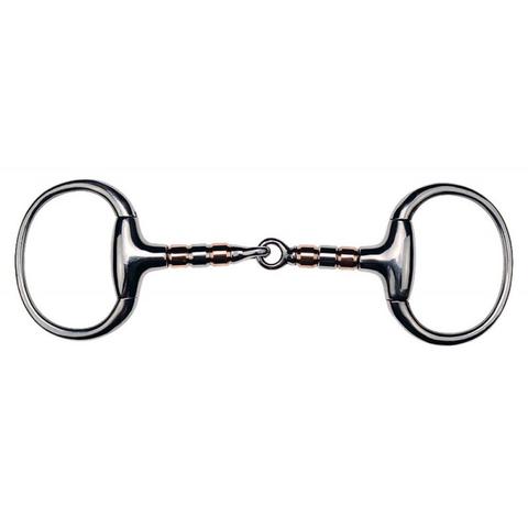 Wędzidło oliwkowe Ekkia z rolkami miedzianymi pojedynczo łamane