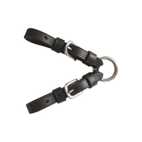 Paski-łączniki do pelhamu Ekkia dwuczęściowe czarne