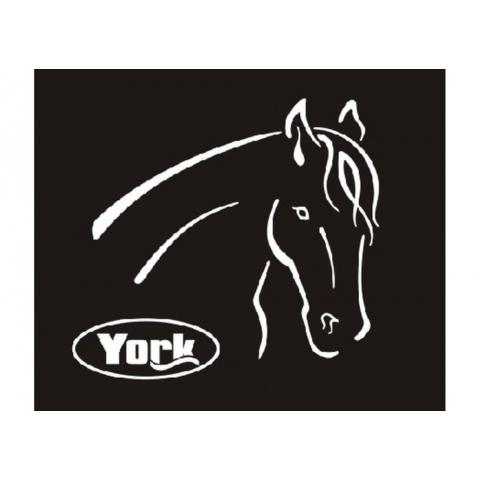 Naklejka York Głowa Konia czarna