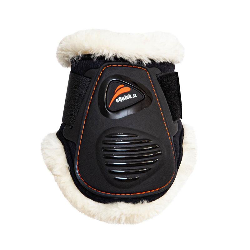Ochraniacze z futerkiem eQuick eLight No Kill Velcro tył czarne