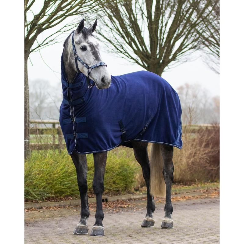 Derka polarowa z kapturem QHP Brilliance granatowy