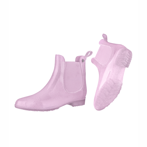 Buty gumowe - kalosze Waldhausen Sparkle jasnoróżowe