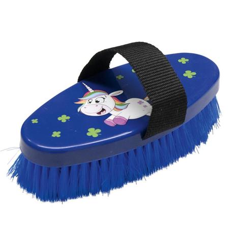 Szczotka Busse Bunt z jednorożcem owalna niebieska