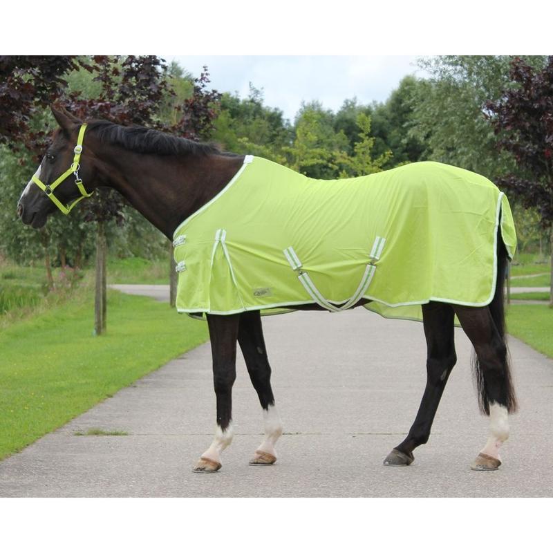 Derka siatkowa z pasami QHP Color limonkowa