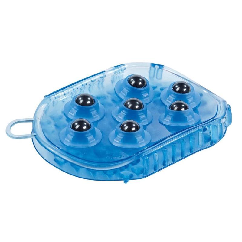 Zgrzebło-masażerka z magnesami Busse niebieska