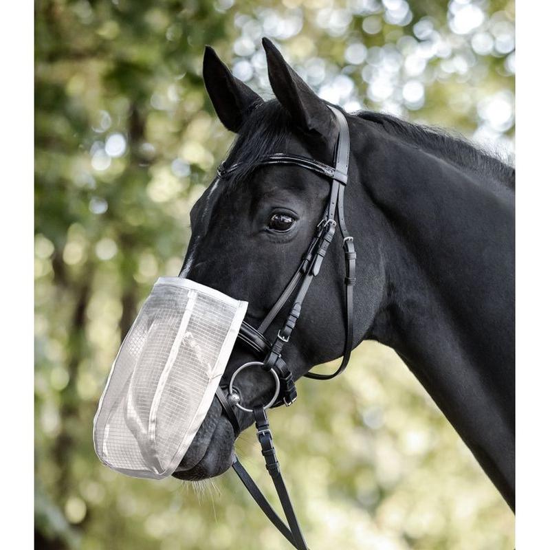 Osłona siatkowa na nozdrza z filtrem UV Waldhausen srebrnoszara