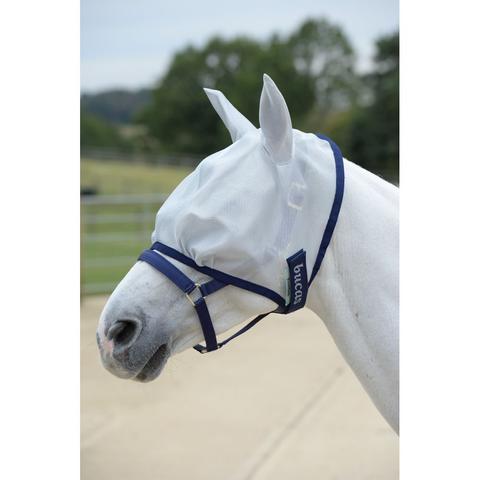 Maska siatkowa Bucas Fly Mask srebrna